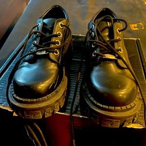 Black Dolls Kill Teen Craft Oxford Shoes Size 7